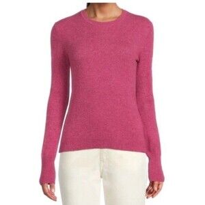 Naadam 100% Cashmere Original Sweater Raspberry Preppy Luxury Cozy Size Small